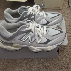 New Balance Gray and White Athletic Shoes